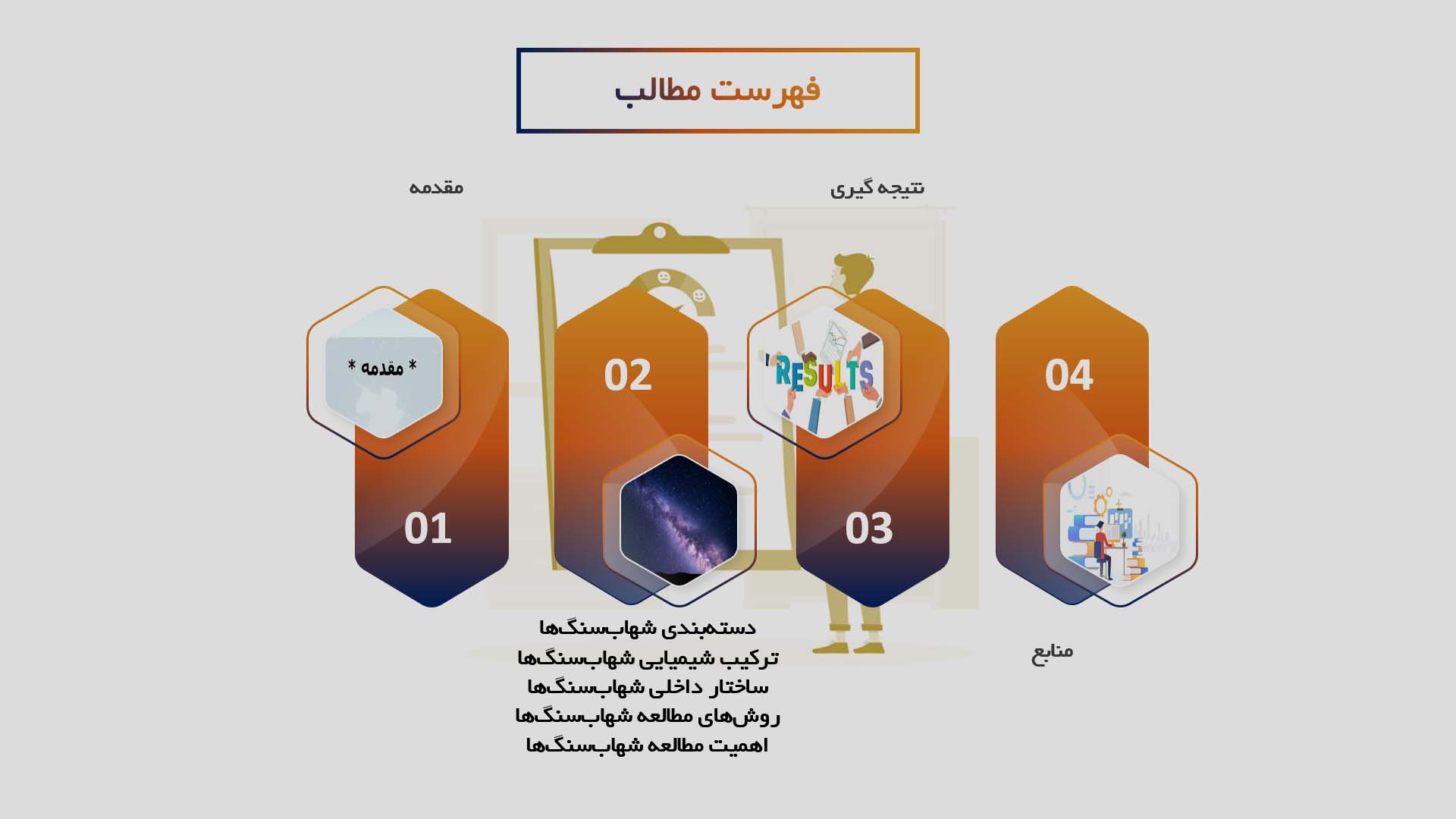 پاورپوینت در مورد ساختار و ترکیب شهاب‌سنگ‌ها